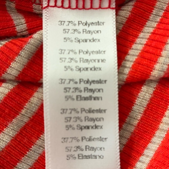 Puella Orange Striped Turtleneck Swing Top Sleeveless Tunic S - Picture 13 of 14